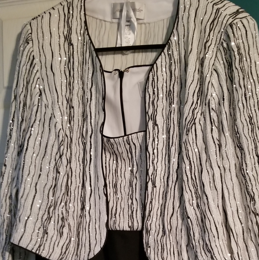 EUC, WORN ONCE, JEANNE ALEXANDER, 2 PIECE FORMAL DRESS.